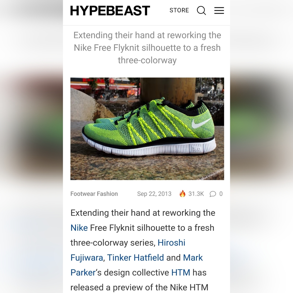 Nike Free FlyknitHTM Volt